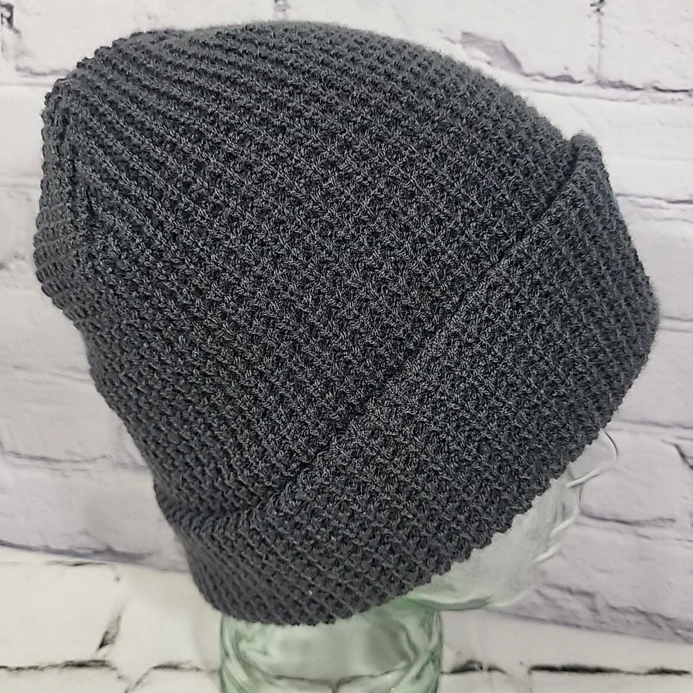 Subaru Waffle Knit Beanie Hat Unisex O/S Gray Mountain‎ Patch Adventure Ski Cap